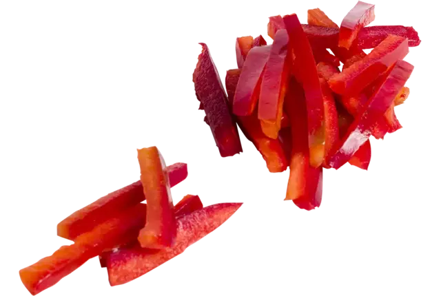 Rode paprika sticks bak 1kg
